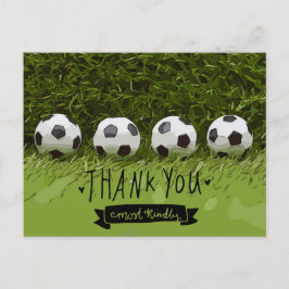Voetbal dank u briefkaart