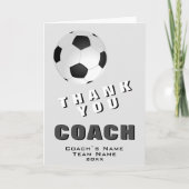 Voetbal Dank u Coach-Kaart Bedankkaart (Voorkant)