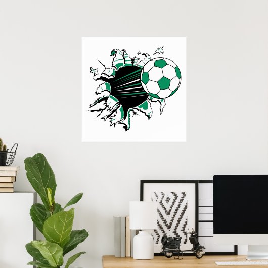 voetbal dat door poster (Thuiskantoor)