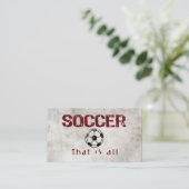 Voetbal, dat is alles visitekaartje (Staand voorkant)