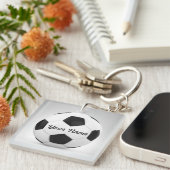 voetbal dat speciaal is aangepast voor sportopdrac sleutelhanger (Voorkant Rechts)