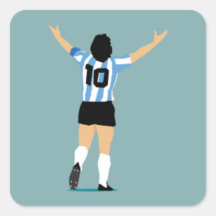 Voetbal de grootste tijd vierkante sticker