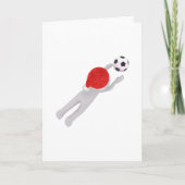 voetbal de Kerstman Feestdagen Kaart (Voorkant)