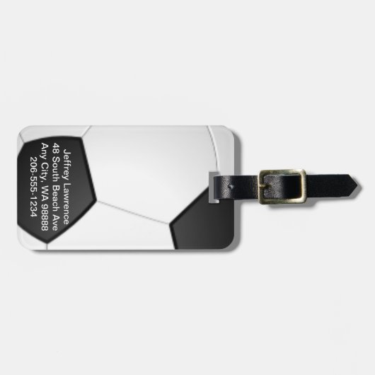 Voetbal Design Bagagelabels (Voorkant horizontaal)