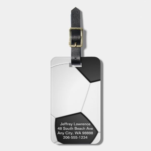 Voetbal Design Bagagelabels (Voorkant verticaal)