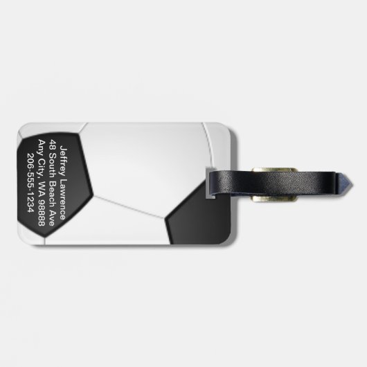 Voetbal Design Bagagelabels (Achterkant horizontaal)