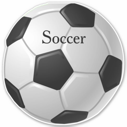 Voetbal Design Contour Sticker (Voorkant)