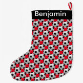 Voetbal design - Grote kerstinslag Grote Kerstsok (Achterkant)