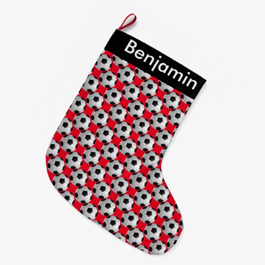 Voetbal design - Grote kerstinslag Kerstsok (Voorkant (Hangend))