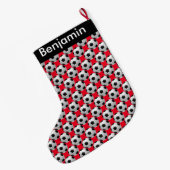 Voetbal design - Grote kerstinslag Kerstsok (Achterkant (Hangend))