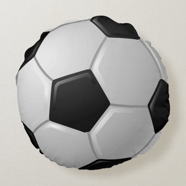Voetbal Design Round Pillow Rond Kussen (Achterkant)