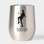 Voetbal Design Thermische Wijn Tumbler (Achterkant)