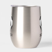 Voetbal Design Thermische Wijn Tumbler (Rechts)