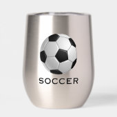 Voetbal Design Thermische Wijn Tumbler (Achterkant)