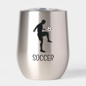 Voetbal Design Thermische Wijn Tumbler (Voorkant)