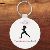 Voetbal Deze prinsesprinses draagt schoonheid! But Sleutelhanger (Voorkant)