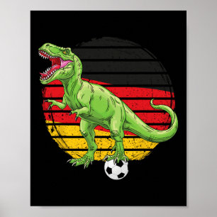 Voetbal Dino Trex Duitse Jersey Duitsland Vlag Voe Poster