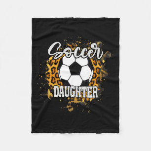 Voetbal Dochter Vintage Voetbal Familie Matching 1 Fleece Deken