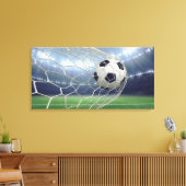 Voetbal Doel Net Stadion Actie Canvas Afdruk (Insitu (Woonkamer))