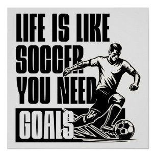 Voetbal Doelen Citaat motivatie Perfect Poster
