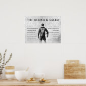 Voetbal Doelman Creed Monogram Grijs Poster (Keuken)