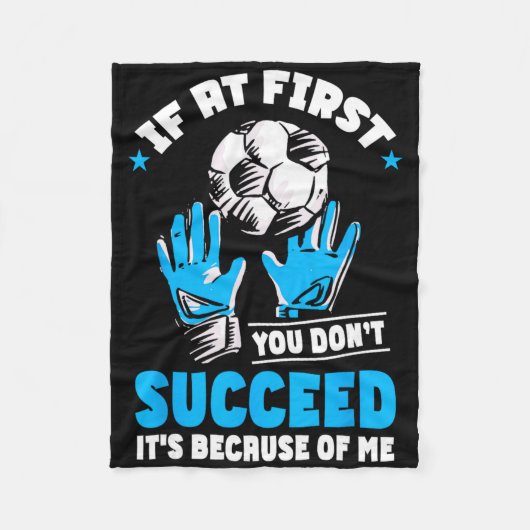 Voetbal Doelman Doel Doelverdediger Fleece Deken (Voorkant)