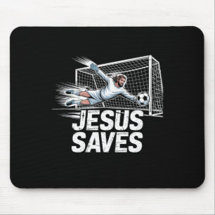 Voetbal Doelman Keeper Jezus Slaat Christelijk Soc Muismat