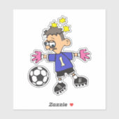 Voetbal Doelman op maat gesneden vinyl sticker (Vel)