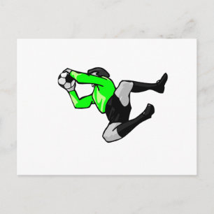 voetbal doelman redding grafisch briefkaart