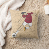 Voetbal Doelpunt Scorer Silhouet Kussen (Deken)
