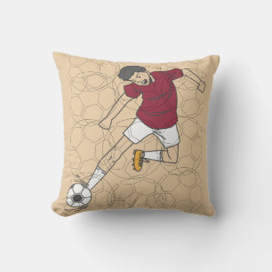 Voetbal Doelpunt Scorer Silhouet Kussen