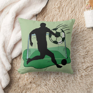 Voetbal Doelpunt Scorer Silhouet Kussen