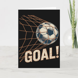 Voetbal Doelpunt Viering Vintage Voetbal Bal In Ne Kaart
