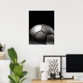 Voetbal Donker Dramatisch Close-up Poster (Thuiskantoor)
