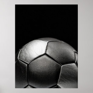 Voetbal Donker Dramatisch Close-up Poster