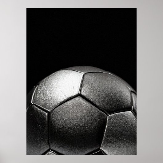 Voetbal Donker Dramatisch Close-up Poster (Voorkant)