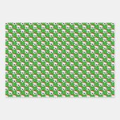 Voetbal dragen Santa's Pet & Snowflakes Inpakpapier Vel (Voorkant 2)