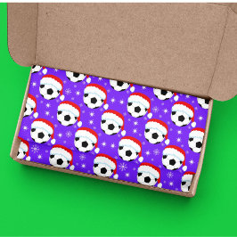 Voetbal dragen Santa's Pet & Snowflakes Tissuepapier
