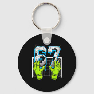 Voetbal Drip 67 Zes Zeven Grappig Gen Alpha Meme D Sleutelhanger