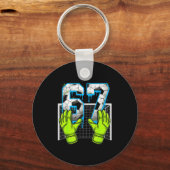 Voetbal Drip 67 Zes Zeven Grappig Gen Alpha Meme D Sleutelhanger (Voorkant)