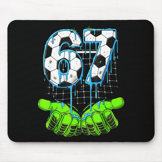 Voetbal Drip 67 Zes Zeven Grappige Gen Alpha Meme  Muismat (Voorkant)