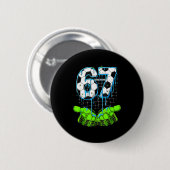 Voetbal Drip 67 Zes Zeven Grappige Gen Alpha Meme Ronde Button 5,7 Cm (Voorkant /achterkant)