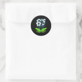 Voetbal Drip 67 Zes Zeven Grappige Gen Alpha Meme  Ronde Sticker (Tas)