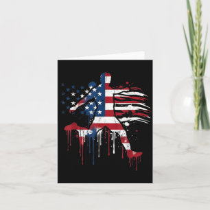 Voetbal Drip Amerikaanse Vlag 4 juli Patriottisch Kaart