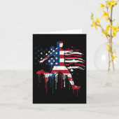 Voetbal Drip Amerikaanse Vlag 4 juli Patriottisch Kaart (Gele Bloem)