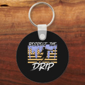 Voetbal Drip Boys Druppelen Ijs Respecteer De Dr Sleutelhanger (Voorkant)