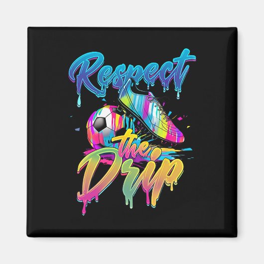 Voetbal Drip Boys Ijs Drip Jeugd Respecteer De Magneet (Voorkant)