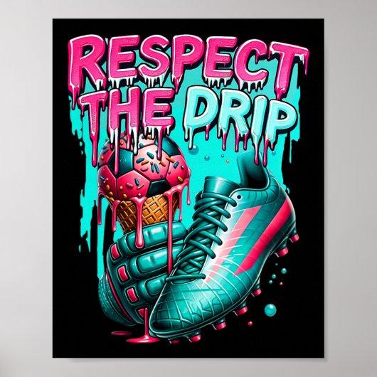 Voetbal Drip Boys Ijs Drip Jeugd Respecteer De Poster (Voorkant)