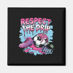 Voetbal Drip Ijs Respecteer De Drip Voetbal Spelen Magneet