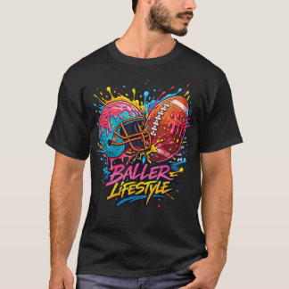 Voetbal Drip Ijscrembal Speler T-shirt